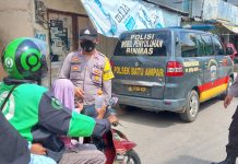 Polsek Batuampar Gelar Operasi Yustisi Himbau Prokes Covid-19