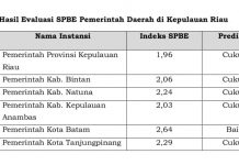 Hasil Evaluasi Pemerintahan Berbasis Elektronik, Batam Terbaik Se-Kepri
