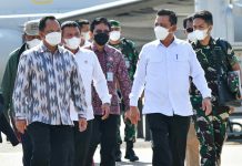 Kedatangan Mendagri & Wamenhan disambut Gubernur Ansar