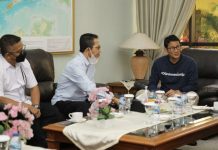 Wawako Amsakar Sambut Kedatangan Menparekraf Sandiaga Uno