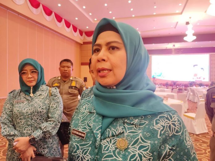 Ketua TP-PKK Provinsi Kepulauan Riau, Dewi Kumalasari mengatakan sudah menyiapkan gebrakan untuk mengedalikan dan melakukan pencegahan stunting di Kepri, Senin (24/10/2022). (Foto : dwi susilo - batamtv.com)