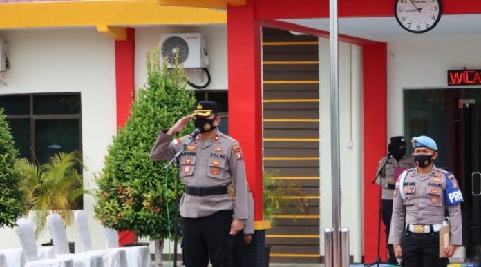 Waka Polres Bintan Kompol M Tahang, S.Ag ini digelar  di lapangan apel Mapolres Bintan pada Sabtu (29/10/2022). (foto : dwi susilo - batamtv.com)