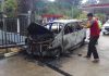 read news – Mobil Terbakar usai Isi BBM di Mukakuning Inilah kondisi mobil Mobilio yang terbakar tiba tiba usai mengisi bahan bakar minyak di SPBU Mukakuning, Rabu (2/11/2022) siang. (Foto : muhammad amin - batamtv.com)
