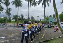 read news – Tujuh Medali Emas Dipersembahkan Atlet Panahan Batam Para atlet Panahan yang bermain pada Kamis (10/11/2022) di Venue Taman Kota Kampung Bugis Tanjung Uban, Bintan. (Foto : dwi susilo - batamtv.com )