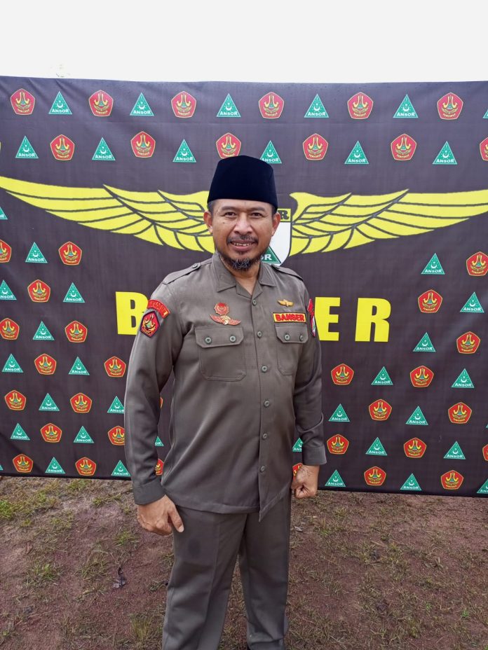 Kasatkorwil Banser Provinsi Kepri Nuryanto, SH, MH saat  membenarkan bahwa nantinya para banser ini, akan membantu tugas dari aparat keamanan di seluruh pos-pos pengamanan selama momen Natal di penjuru kabupaten kota di Kepri, Minggu (11/12/2022). Pihaknya  akan berkoordinasi dengan seluruh cabang GP Ansor di wilayah Provinsi Kepri. Dan akan ditempatkan di setiap Gereja.  (Foto : Muhammad Amin - batamtv.com)