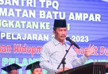 read news – Mewujudkan Indonesia Emas tahun 2045, Anak-anak TPQ Ikuti Wisuda Wali Kota Batam Haji Muhammad Rudi di Ballroom Hotel Pacific Palace, Jodoh, Minggu (26/2/2023) menghadiri wisuda. (Foto : abyaqsa ramadan- bvatamtv.com)
