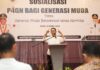 read news – Amsakar Achmad: Anak Muda Harus Kuat Lawan Narkoba Wakil Walikota Batam, Amsakar Achmad saat menjadi pembiaca utama dalam acara sosialisasi pencegahan narkoba di kalangan pemuda Selasa (21/3/2023) (Foto : muhammad amin - batamtv.com)