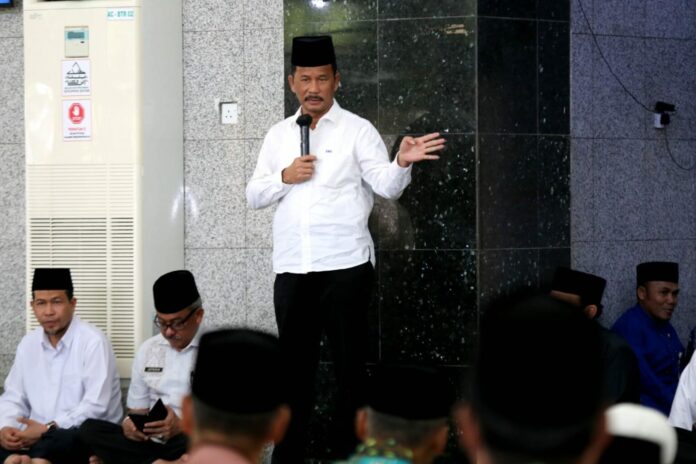 Wali Kota Batam Haji Muhammad Rudi untuk bersilaturahmi dengan tokoh agama se-Kecamatan Sekupang, Kamis (30/3/2023) pagi. (Foto : abyaqsa ramadan - batamtv.com)