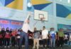 read news – Liga Volly Forum Vollyball Pembinaan Batam 2023 Dibuka oleh Walikota Batam Pembukaan Liga Volly, Forum Vollyball Pembinaan Batam (Forviba) 2023 digelar di Gor Raja Djafar, Tiban, Sabtu (13/5/2023). (Foto : muhammad amin - batamtv.com)