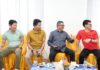 read news – Ekshibisi Tenis Meja APIP Digelar di BPKP Setdako Batam Jefridin (kedua dari kanan) saat melihat langsung Pertandingan Ekshibisi Tenis Meja yang digelar di Kantor Badan Pengawas Keuangan dan Pembangunan (BPKP) Perwakilan Provinsi Kepulauan Riau, Sabtu (20/05/2023) . (Foto : abyaqsa ramadan - batamtv.com)