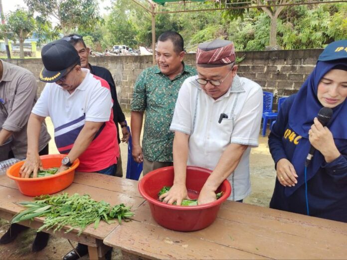 (Foto : abdi perdana - batamtv.com) Penggunaan pupuk jenis biosaka di Karimun dimulai dalam Pelatihan Biosaka kepada Gabungan Kelompok Tani (Gapoktan) Bangun Sari Mandiri, di Kelurahan Harjosari, Kecamatan Tebing, pada Sabtu (22/7) kemarin yang dibuka oleh Sekretaris Daerah (Sekda) Kabupaten Karimun, Muhammad Firmansyah. (Foto : abdi perdana - batamtv.com)