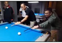 read news – Menuju PON Aceh-Sumut 2024, Atlet Biliar Kepri Berebut Kursi ke Pra PON Ketua Umum KONI Kepri, Usep RS (kanan) saat pembukaan seleksi atlet untuk menghadapi PON XXI 2024 di Sumut dan DI Aceh 2024. Program seleksi ini dilaksanakan di Rumah Biliar BSC komplek Lucky Permai Batam yang berlangsung dari 10-13 Juli 2023. (Foto : abyaqsa ramadan - batamtv.com)