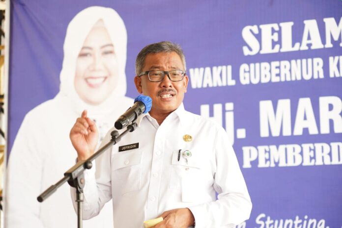Setdako Batam Jefridin mengatakan Pemko Batam saat ini Konsen mengejar target nol angka stunting di Batam . (Foto : muhanmmad amin - batamtv.com)