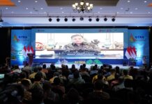 read news – GTRA Summit Karimun 2023 Dibuka Menko Airlangga secara Virtual Menko Airlangga saat membuka Pelaksanaan Gugus Tugas Reforma Agraria (GTRA) Summit 2023 digelar di di Hotel Aston Kabupaten Karimun Provinsi Kepulauan Riau, Rabu (30/8). (Foto : abdi perdana - batamtv.com)