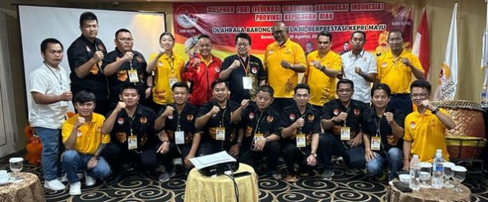 Rizki terpilih dalam Musyawarah Provinsi (Musprov) di Baverly Hotel Batam dengan mengusung tema Olahraga Barongsai Melaju, Berprestasi Kepri Maju pada Sabtu (19/8/2023) di Baverly Hotel Batam. (Foto : abyaqsa ramadan - batamtv.com)