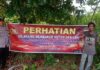 read news – Kapolres: Jangan Membakar Hutan di Karimun Spanduk sosialisasi dan himbauan yang berisi larangan membakar hutan dan lahan kosong di kabupaten Karimun. (Foto : abdi perdana - batamtv.com)