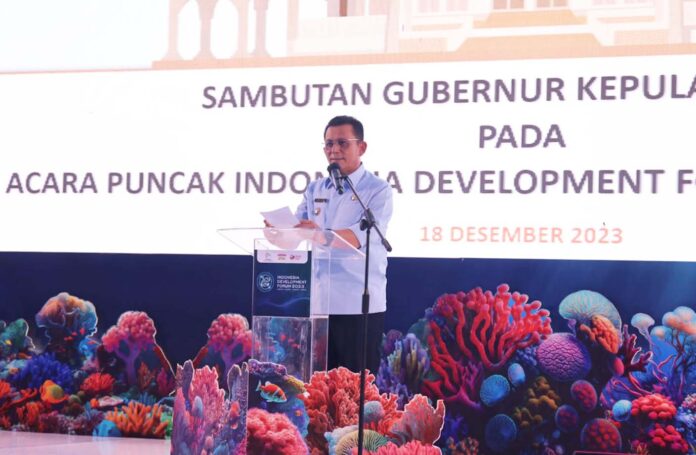 Gubernur Kepulauan Riau, H. Ansar Ahmad, dalam pernyataannya mengatakan, “Kami bangga dan mendukung penuh pengembangan pesawat N219 dan N219 Amphibious. Ini bukan hanya tentang transportasi. (Foto : muhammad amin - batamtv.com)