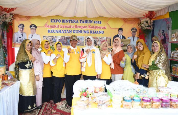 Ketua TP-PKK Provinsi Kepulauan Riau Hj. Dewi Kumalasari Ansar hadir dalam acara expo Bintan  seperti berbagai Stan Bazar kreativitas hasil UMKM dan KUBE se-Bintan, pemeriksaan Kesehatan Gratis, Donor Darah dan Performa Sanggar Seni Budaya. (Foto : abdi perdana - batamtv.com)