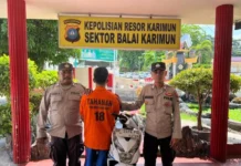 Pencuri Besi Penutup Parit di Karimun Akhirnya Ditangkap
