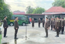 Upacara Hari Bhakti Adhyaksa ke-64 Kejaksaan Negeri Natuna Penuh Khidmat