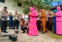 Kapolda Kepri Letakan Batu Pertama Pembangunan Gedung Bhayangkari Natuna