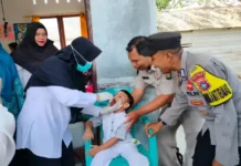 Polres Natuna dan Puskesmas Ranai Gelar Imunisasi Polio