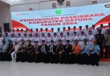 Bupati Wan Siswandi Kukuhkan 33 Paskibraka Natuna