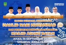 Muhammad Rudi Undang Warga Batam Hadiri Peresmian Revitalisasi Masjid Agung