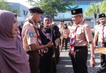 Kwarran Batam Kota Gelar Gelang Ajar dan Senam Pramuka Sehat