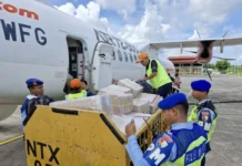 Personel Lanud Raden Sadjad Kawal Logistik Pilkada Diterima dengan Aman di Natuna