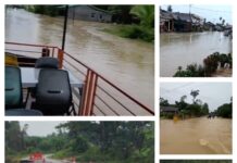 Kabupaten Lingga Banjir Bandang Akibat Hujan Deras dan Air Laut Pasang