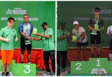 Turun di Lintasan Duathlon Sejauh 55 KM, Ketua FTI Kepri, Eddy Rivana Raih Podium ke 3