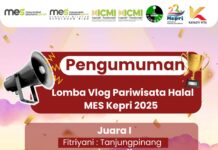 Masyarakat Ekonomi Syariah Provinsi Kepri Umumkan Hasil Lomba Vlog Pariwisata Halal 2025
