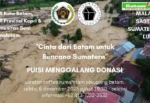 Galang Donasi, PWI Kepri-PWI Batam Gandeng Rumahitam Gelar ‘Malam Sastra Sumatera Luka’