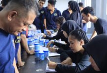 100 Warga Binaan Ikuti Tes Urine