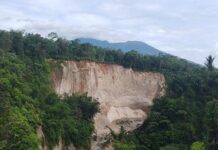 Tebing Ngarai Sianok Agam Longsor Setinggi 120 Meter Usai Hujan Deras