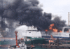 Belum Dikerjakan, Kapal di Galangan PT ASL Shipyard Batam Terbakar