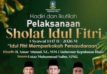 Pemprov Kepri Tetapkan Lokasi Salat Idul Fitri di Batam, Halalbihalal Digelar Terbatas di Tanjungpinang