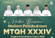 MTQH XXXIV Batam Dibuka 10 April, Syakir Daulay Dijadwalkan Tampil