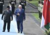 Presiden Prabowo Sambut Presiden Belarusia di Istana Merdeka