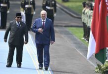 Presiden Prabowo Sambut Presiden Belarusia di Istana Merdeka