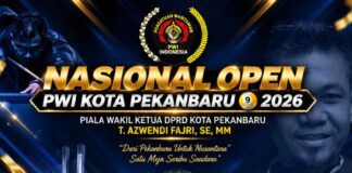 Ketua SIWO PWI Kepri Endang Kurnia Raih Runner-up National Open PWI Pekanbaru 2026