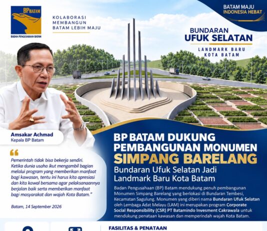 BP Batam Dukung Pembangunan Monumen Simpang Barelang, Bundaran Ufuk Selatan Jadi Landmark Baru