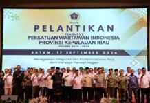 PWI Kepri Resmi Dilantik, Bawa Spirit DNA Pejuang dan Perkuat Sinergi Daerah