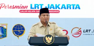 Presiden Prabowo Resmikan LRT Jakarta Rute Kelapa Gading–Manggarai