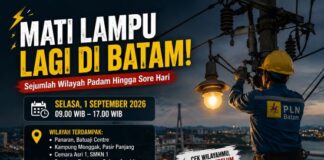 PLN Batam Jadwalkan Pemadaman Listrik di Sejumlah Wilayah, Ini Lokasi dan Waktunya