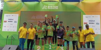 Tekuk Atlet Internasional, Tim Relay FTI Kepri Sabet Juara Bintan Triathlon 2026