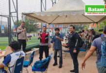 Polsek Bengkong Amankan Turnamen Mini Soccer HUT ke-26 DPRD Batam, Pertandingan Berjalan Kondusif
