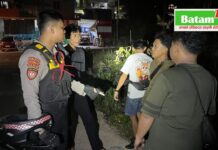 Patroli Malam Dit Samapta Polda Kepri Sambangi Sejumlah Titik Rawan di Batam