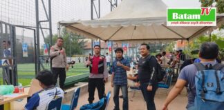 Polsek Bengkong Amankan Turnamen Mini Soccer HUT ke-26 DPRD Batam, Pertandingan Berjalan Kondusif
